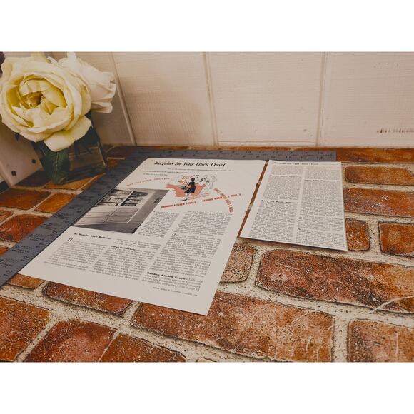 1941 Bargains for Your Linen Closet Vintage Print Article MCM January White Sale - Picture 8 of 10